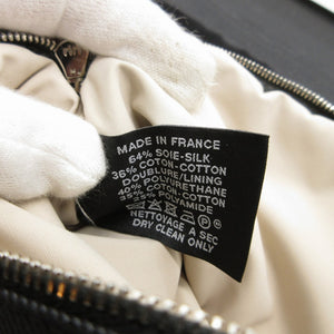 美品 エルメス ボリード ヴィス ヴェルザ PM パンチングロゴ シルク コットン アシエ グレー コスメ ポーチ 0035【中古】HERMES