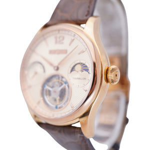 メモリジン トゥールビヨン エバーラスティング 手巻き 腕時計 ステンレススチール/型押しレザー ピンクゴールド 0041【中古】MEMORIGIN メンズ