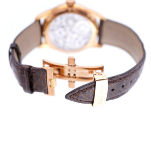 メモリジン トゥールビヨン エバーラスティング 手巻き 腕時計 ステンレススチール/型押しレザー ピンクゴールド 0041【中古】MEMORIGIN メンズ