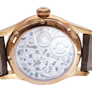 メモリジン トゥールビヨン エバーラスティング 手巻き 腕時計 ステンレススチール/型押しレザー ピンクゴールド 0041【中古】MEMORIGIN メンズ