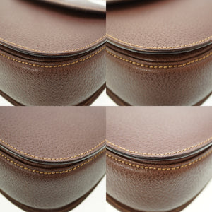 新品同様 グッチ バンブー ショルダー ハンドバッグ レザー ブラウン 茶 0084【中古】GUCCI ヴィンテージ ストラップ付