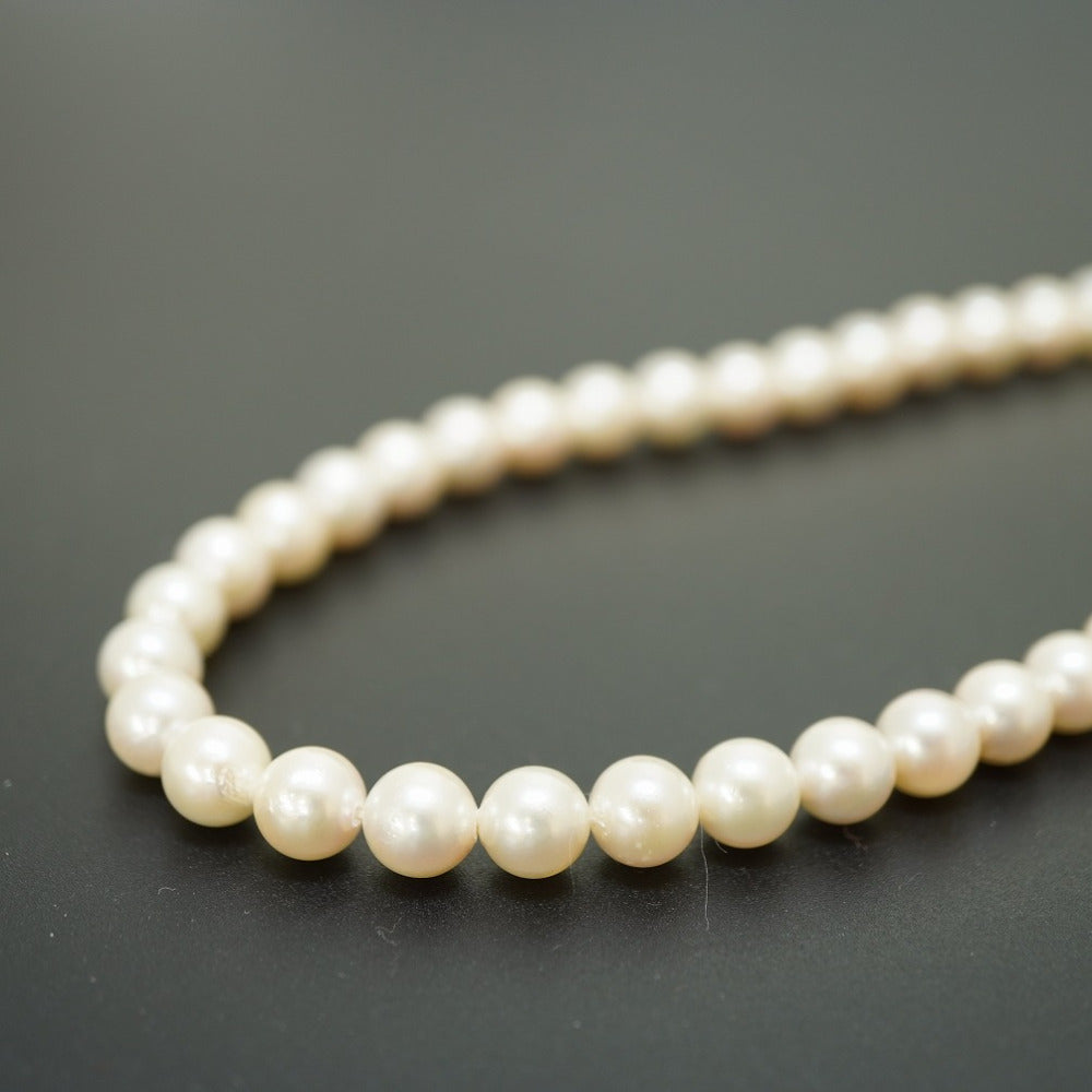 美品 8mm パール 真珠 ネックレス 本真珠 アクセサリー0169【中古】
