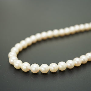 美品 8mm パール 真珠 ネックレス 本真珠 アクセサリー0169【中古】