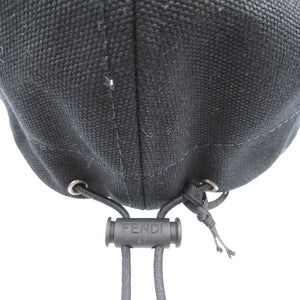 未使用 フェンディ マークジェイコブス コットン ブラック 黒 キャップ 帽子 0178【中古】FENDI