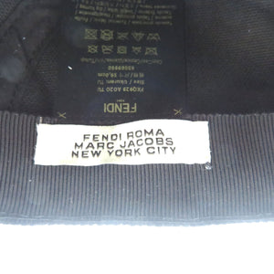 未使用 フェンディ マークジェイコブス コットン ブラック 黒 キャップ 帽子 0178【中古】FENDI