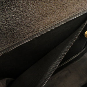 美品 グッチ バンブー レザー ブラック 000 2113 0633 ハンドバッグ バッグ 黒 0187 【中古】 GUCCI