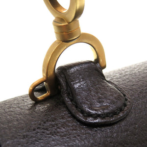 美品 グッチ バンブー レザー ブラック 000 2113 0633 ハンドバッグ バッグ 黒 0187 【中古】 GUCCI