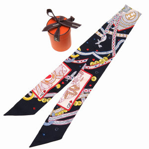 未使用 エルメス ビジューピケ ハートのクイーン DAME DE COEUR ツイリー ブラック 0194 【中古】 HERMES