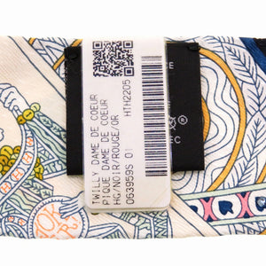 未使用 エルメス ビジューピケ ハートのクイーン DAME DE COEUR ツイリー ブラック 0194 【中古】 HERMES