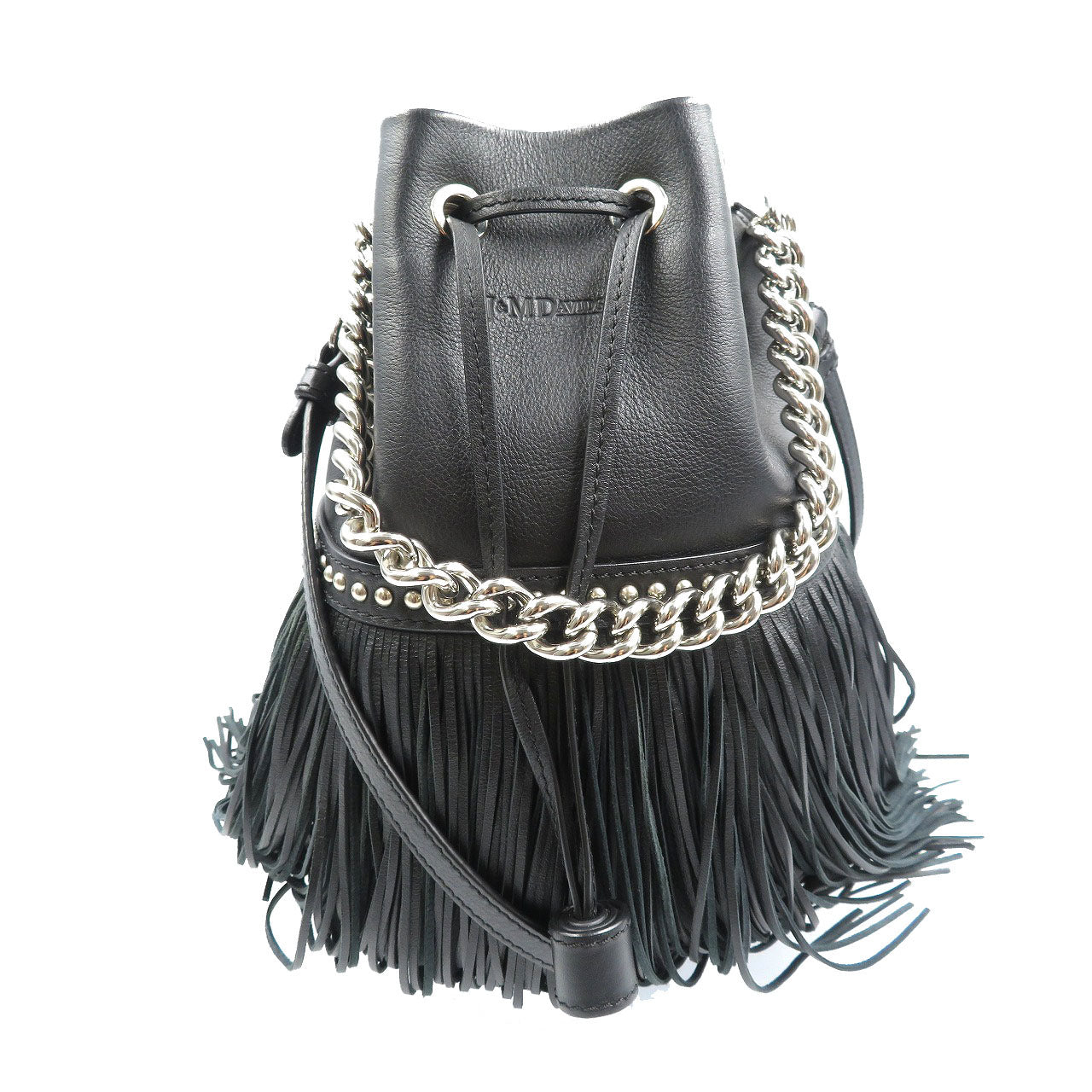 美品 ジェイアンドエムデヴィッドソン フリンジ カーニバル M レザー シルバー金具 ブラック 3WAY ショルダーバッグ 0203【中古】J&M DAVIDSON