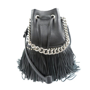 美品 ジェイアンドエムデヴィッドソン フリンジ カーニバル M レザー シルバー金具 ブラック 3WAY ショルダーバッグ 0203【中古】J&M DAVIDSON