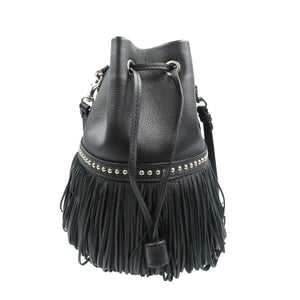 美品 ジェイアンドエムデヴィッドソン フリンジ カーニバル M レザー シルバー金具 ブラック 3WAY ショルダーバッグ 0203【中古】J&M DAVIDSON