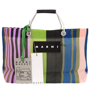 未使用 マルニ フラワーカフェ  SHMH0012A0 ナイロン ミレーグリーン トートバッグ 0204 【中古】 MARNI