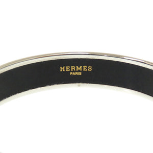 美品 エルメス エマイユ MM バングル ブルー シルバー 七宝焼き F刻印 アクセサリー 0233 【中古】 HERMES
