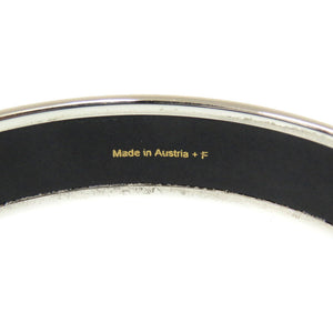 美品 エルメス エマイユ MM バングル ブルー シルバー 七宝焼き F刻印 アクセサリー 0233 【中古】 HERMES