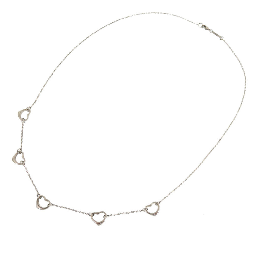 美品 ティファニー ファイブオープンハート シルバー925 ネックレス アクセサリー 0235 【中古】 TIFFANY&Co.