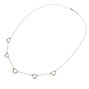 美品 ティファニー ファイブオープンハート シルバー925 ネックレス アクセサリー 0235 【中古】 TIFFANY&Co.