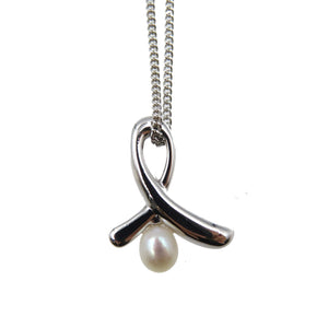 美品 タサキ 田崎真珠ペンダント シルバー925 淡水パール ネックレス 0237【中古】TASAKI SHINJU