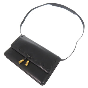 美品 エルメス タッセル ヴィンテージ ボックスカーフ ネイビー ゴールド金具 〇R刻印 ショルダーバッグ 紺 0252 【中古】 HERMES