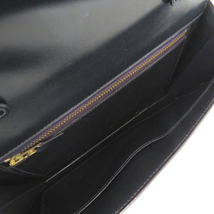 美品 エルメス タッセル ヴィンテージ ボックスカーフ ネイビー ゴールド金具 〇R刻印 ショルダーバッグ 紺 0252 【中古】 HERMES