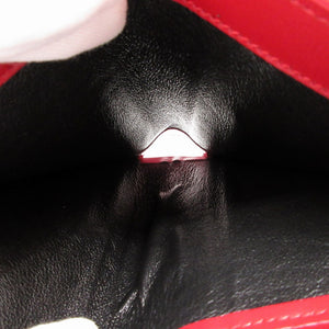 新品同様 サンローラン パリ 538683 レザー レッド 赤 2つ折り財布 財布 0013【中古】SAINT LAURAENT PARIS