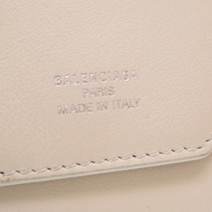 バレンシアガ コンパクトウォレット レザー アイボリー 736730 三つ折り財布 財布 0030 【中古】 BALENCIAGA