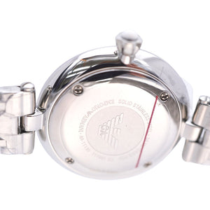 未使用 エンポリオ アルマーニ クオーツ AR-11195 腕時計 ステンレススチール ボーダー 0031【中古】Emporio Armani レディース