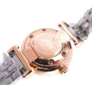 未使用品 エンポリオ アルマーニ クオーツ AR-11195 腕時計 SS ホワイトシェル 0035【中古】Emporio Armani レディース