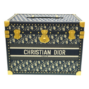 新品同様 ディオール × VESPA オブリーク トップケース トランク キャンバス ネイビー 紺 0052【中古】Dior
