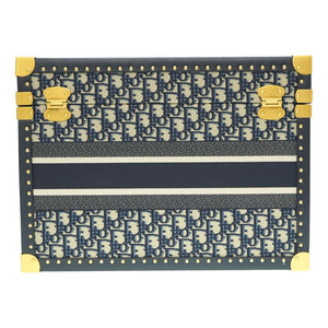 新品同様 ディオール × VESPA オブリーク トップケース トランク キャンバス ネイビー 紺 0052【中古】Dior