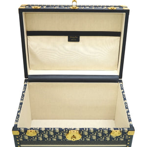 新品同様 ディオール × VESPA オブリーク トップケース トランク キャンバス ネイビー 紺 0052【中古】Dior