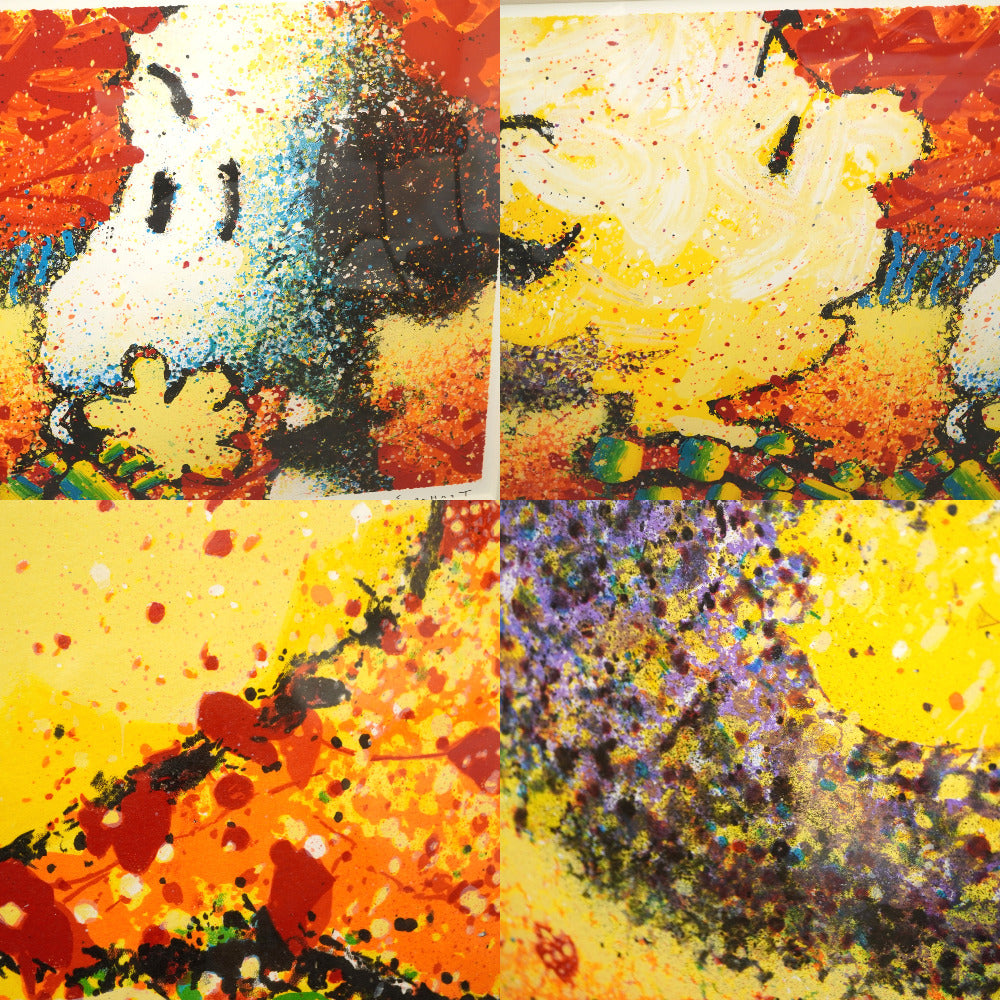 美品 トム・エバーハート DOG BREATH スヌーピー リトグラフ 絵画 絵 0073【中古】Tom Everhart