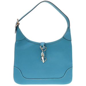 美品 エルメス トリム24 シェーブル ターコイズ シルバー金具 □H刻印 ショルダーバッグ バッグ 青 0092 【中古】 HERMES