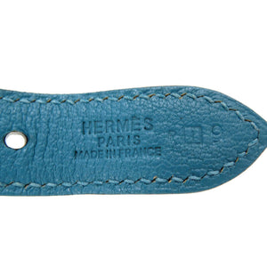 美品 エルメス トリム24 シェーブル ターコイズ シルバー金具 □H刻印 ショルダーバッグ バッグ 青 0092 【中古】 HERMES