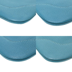 美品 エルメス トリム24 シェーブル ターコイズ シルバー金具 □H刻印 ショルダーバッグ バッグ 青 0092 【中古】 HERMES