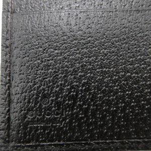 新品同様 グッチ 154182 GGキャンバス レザー ブラック 黒 Wホック財布 財布 0111【中古】GUCCI