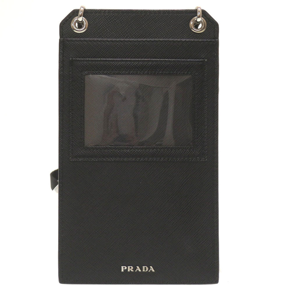 美品 プラダ 2ZH068 レザー ブラック 黒 ミニ ストラップ ショルダーバッグ 0119【中古】PRADA