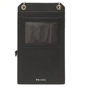 美品 プラダ 2ZH068 レザー ブラック 黒 ミニ ストラップ ショルダーバッグ 0119【中古】PRADA