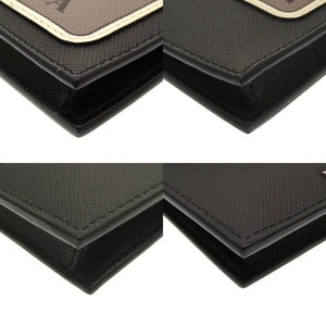 美品 プラダ 2ZH068 レザー ブラック 黒 ミニ ストラップ ショルダーバッグ 0119【中古】PRADA