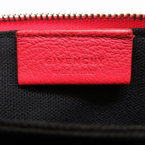 新品同様 ジバンシー BC06863507 レザー ブラック 黒 レッド 赤 チェーン ショルダーポーチ バッグ 0120【中古】GIVENCHY