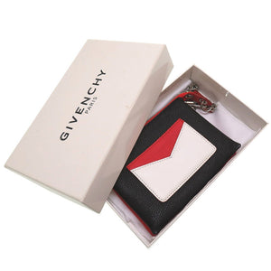 新品同様 ジバンシー BC06863507 レザー ブラック 黒 レッド 赤 チェーン ショルダーポーチ バッグ 0120【中古】GIVENCHY