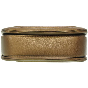 グッチ ニューバンブー ショルダー ハンドバッグ 254884 レザー ゴールド ストラップ付 0020【中古】GUCCI