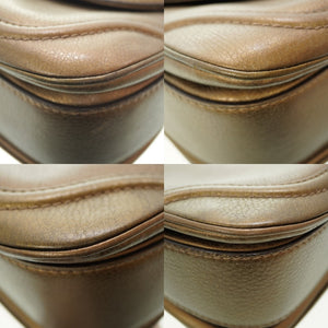 グッチ ニューバンブー ショルダー ハンドバッグ 254884 レザー ゴールド ストラップ付 0020【中古】GUCCI