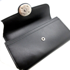 未使用 グッチ 762167 ミニジョーンダブル レザー ブラック 黒 2つ折り長財布 財布 0140【中古】GUCCI