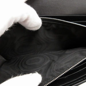 未使用 グッチ 762167 ミニジョーンダブル レザー ブラック 黒 2つ折り長財布 財布 0140【中古】GUCCI