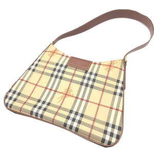 新品同様 バーバリー レザー PVC ベージュ ブラウン 茶 トートバッグ 0153【中古】BURBERRY