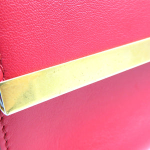 美品 ジェイアンドエムデヴィッドソン エレノア 2WAY レザー ゴールド金具 レッド ショルダーバッグ ハンドバッグ 0155【中古】J&M DAVIDSON