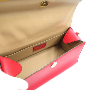 美品 ジェイアンドエムデヴィッドソン エレノア 2WAY レザー ゴールド金具 レッド ショルダーバッグ ハンドバッグ 0155【中古】J&M DAVIDSON