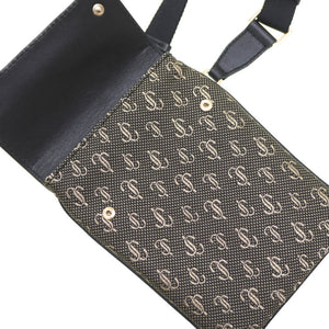 新品同様 ジミーチュウ KIMI メッセンジャー ショルダーバッグ キャンバス/レザ 0175【中古】JIMMY CHOO