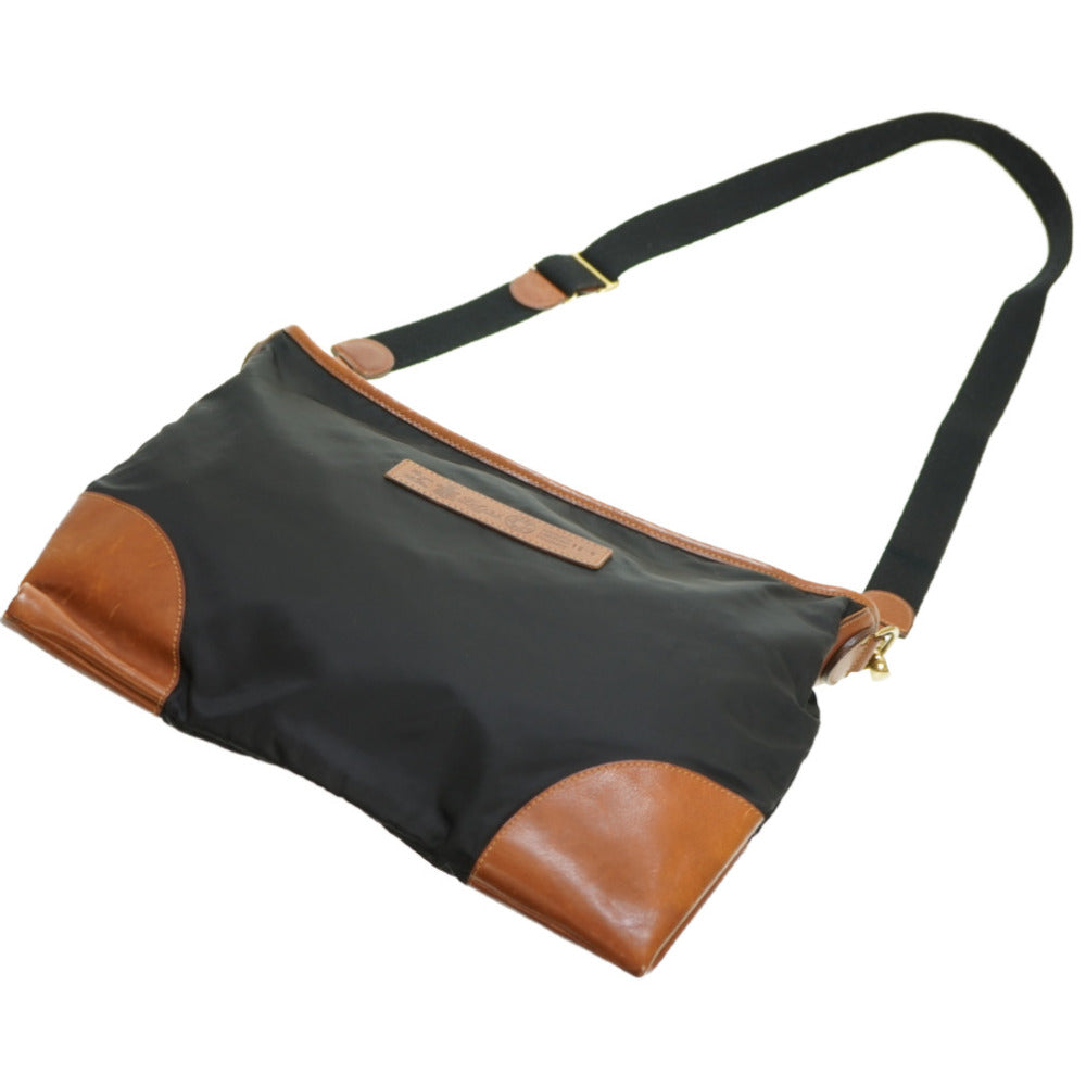 フェリージ ナイロン/レザー ショルダーバッグ ブラック 黒 0180【中古】FELISI